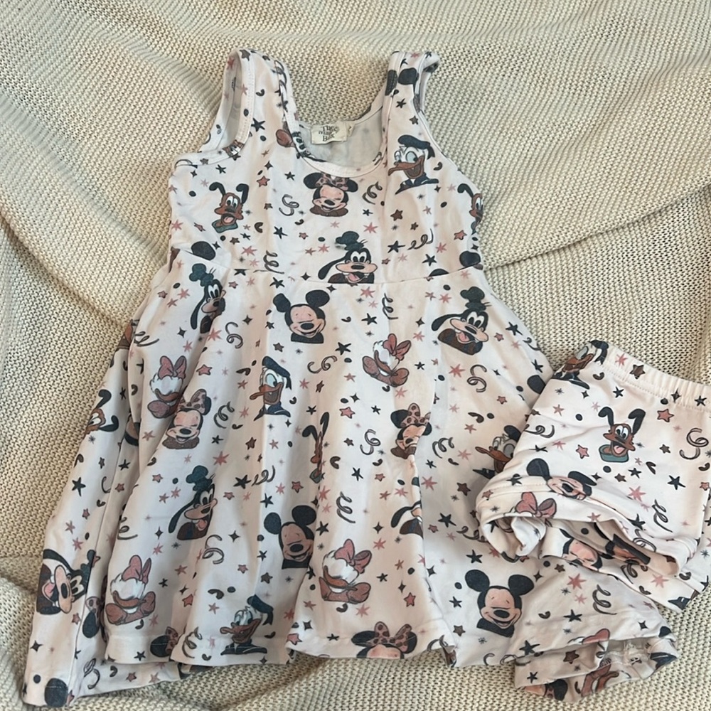 The Magic Box tunic dress and shorts birthday print size 3